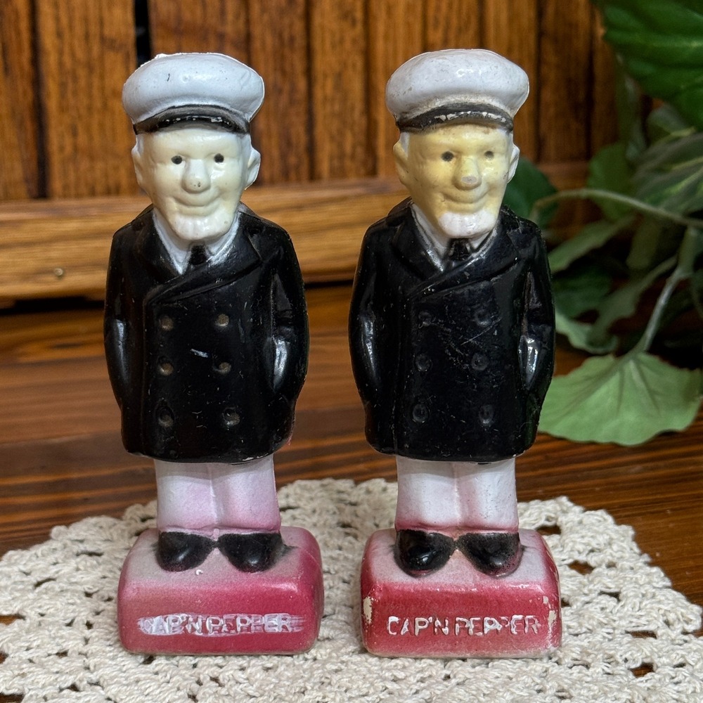 Salt Pepper Shakers Multi Fair Vintage Cap'n Pepper Nautical